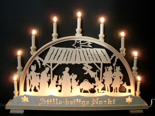 Schwibbogen Christliches Motiv 14 Kerzen 72 cm